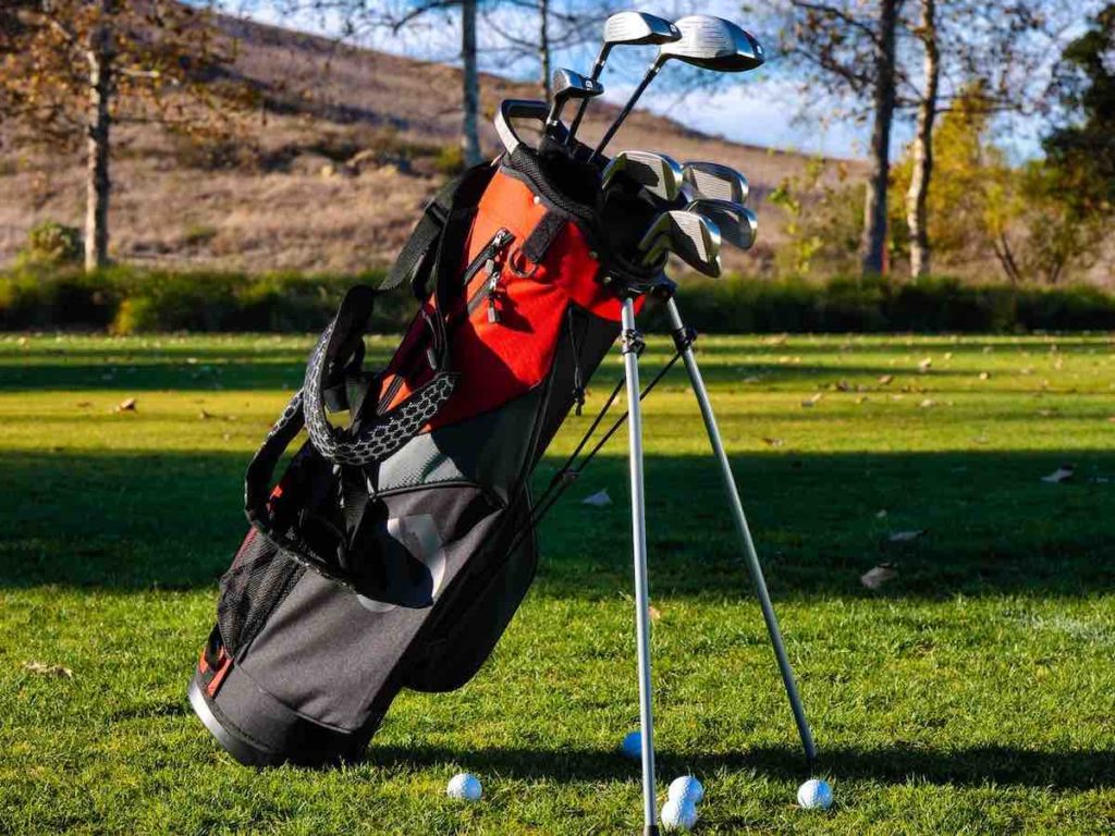 Golf Bag (with stands) on Golf Course