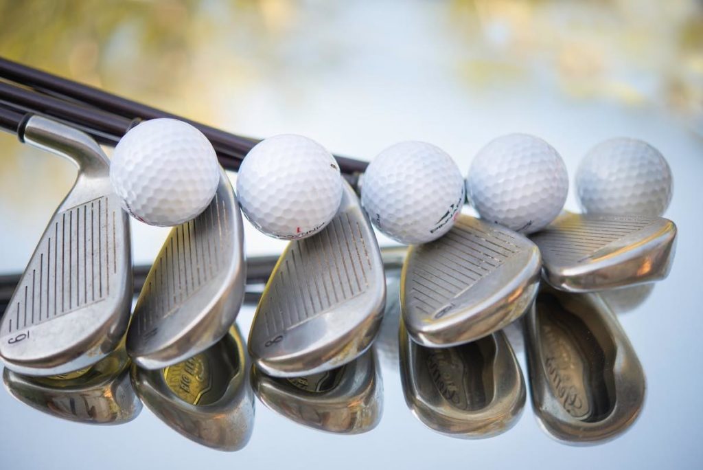 Set of the most common iron clubs for every golfter