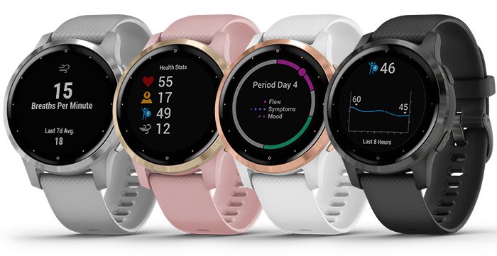 Overview of the Vivoactive 4 golf watch line