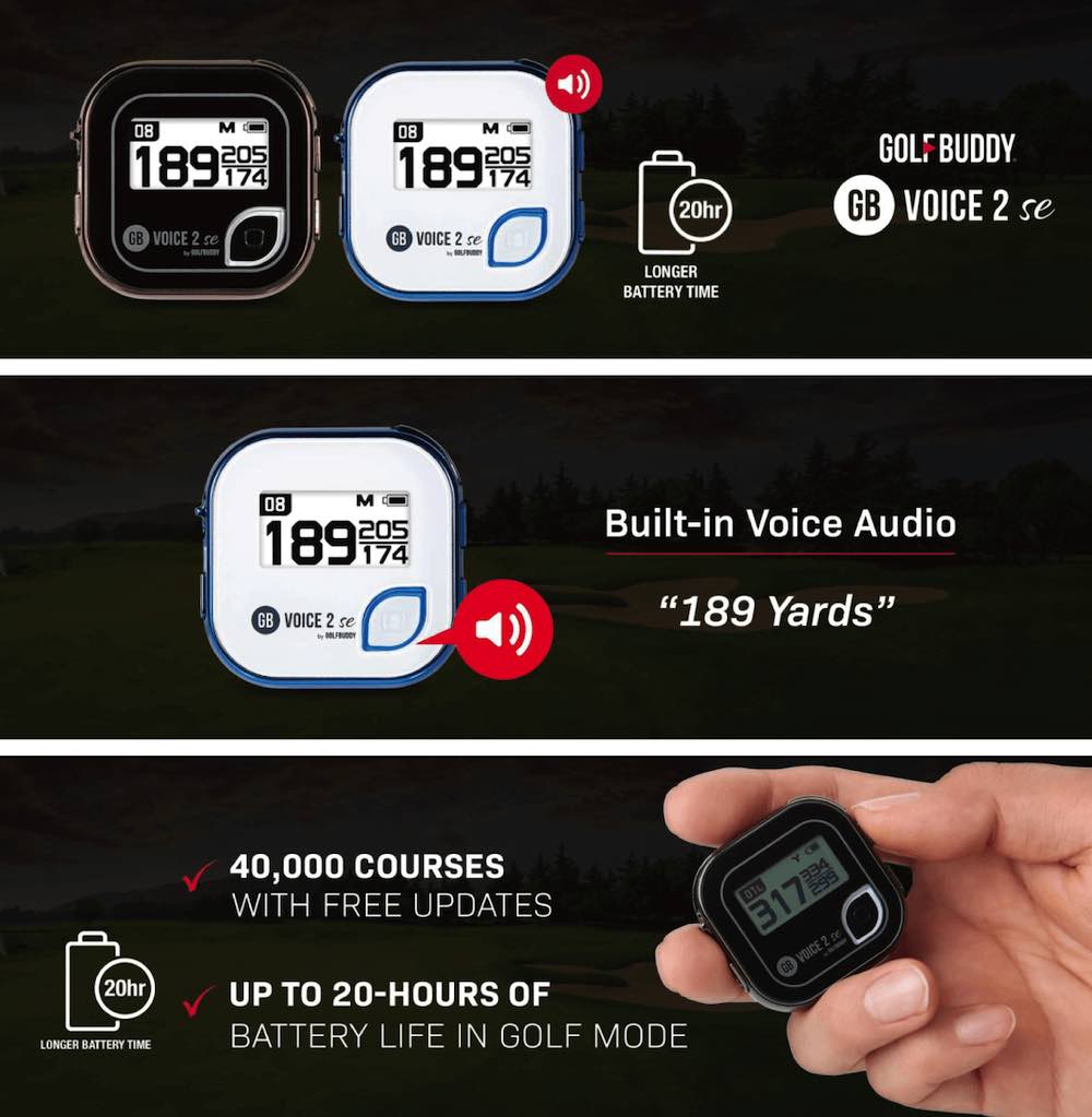 Product overview of the GB Voice 2 (GolfBuddy Voice 2)