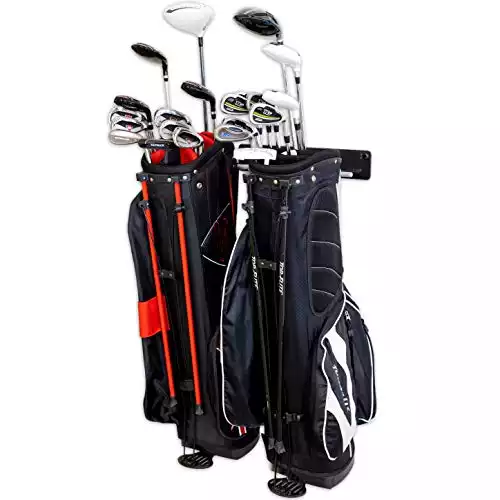 StoreYourBoard BLAT 2 Bag Golf Rack, Home Storage Hooks