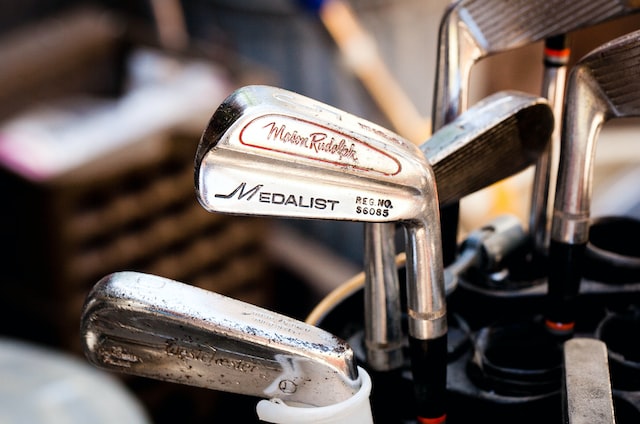 A golf bag with old irons. Can I rejuvenate them by custom fitting them? Photo by Diana Palkevic.